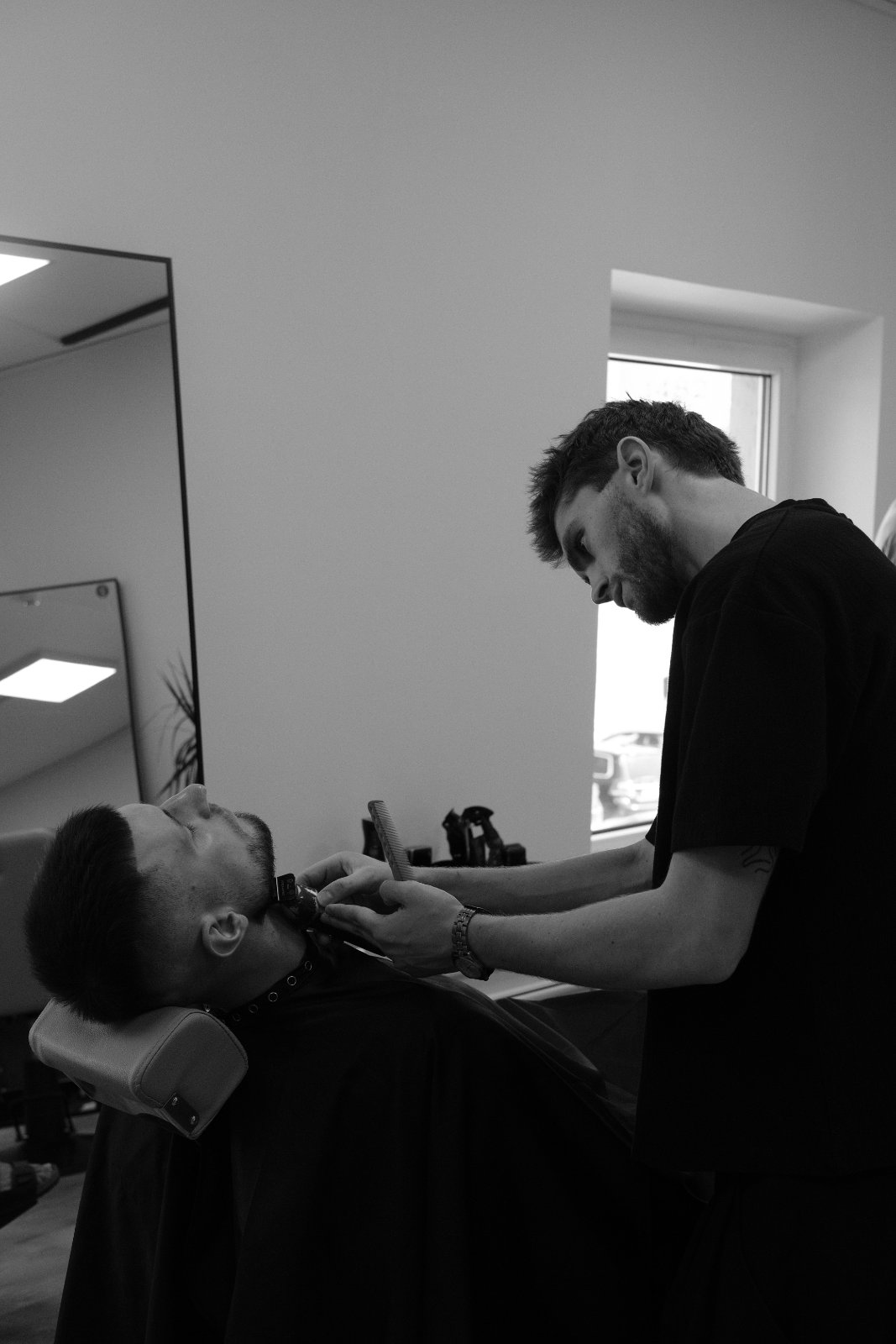 Beard trim with clippers